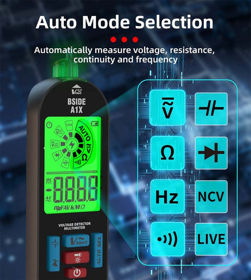 Digital Multimeter Tester Rechargeable Electrical Voltmeter