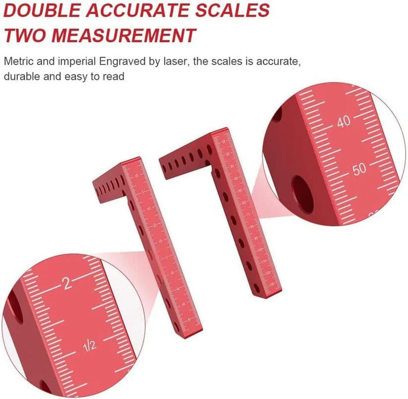 Aluminum alloy 90-degree woodworking right angle measurement and marking positioning
