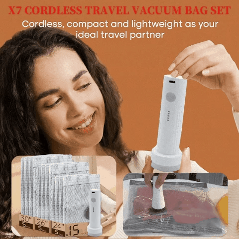 ✨ TODAY 49% OFF🔥 X7 Cordless Travel Vacuum Bag
